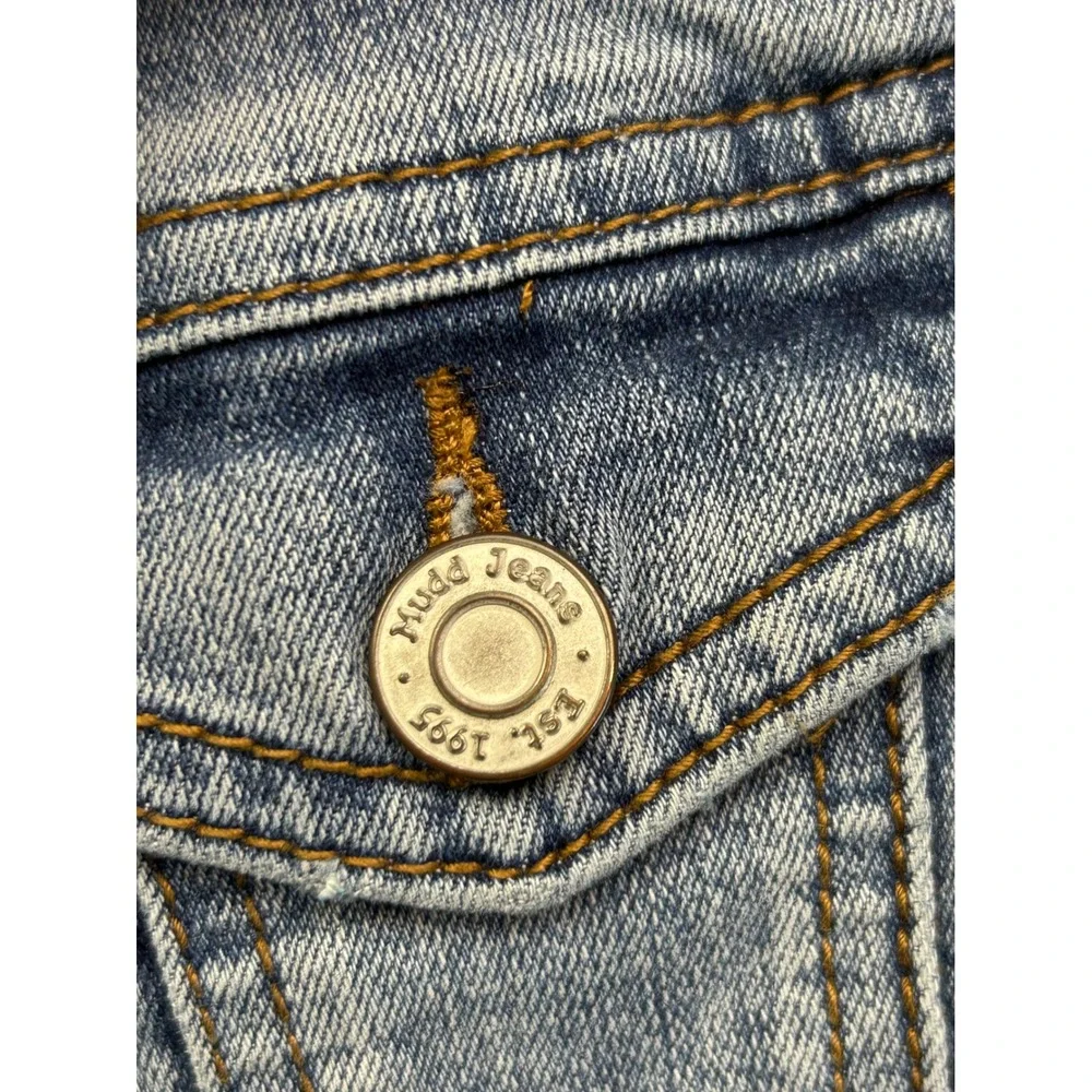 Mudd Denim Jacket‎ Girls 8 Blue Trucker Classic Stretch Long Sleeve